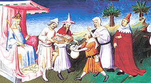Иллюстрация из книги Марко Поло: Хубилай в пути со своей свитой
