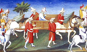 Иллюстрация из книги Марко Поло: Хубилай в пути со своей свитой